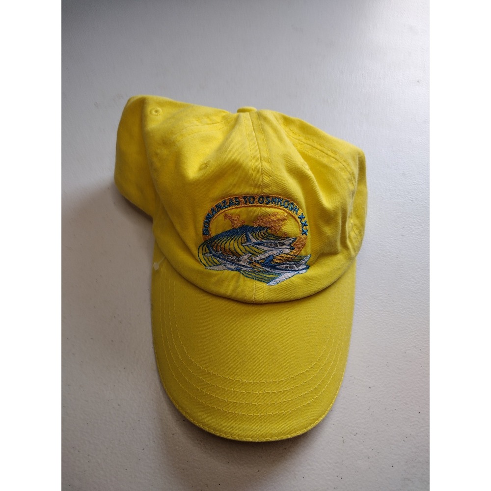Anvil Yellow Bonanzas to Oshkosh XXX Aviation Baseball Cap Hat Airtronics Cotton